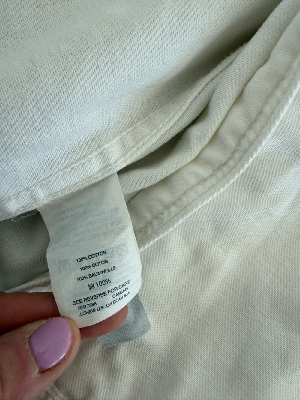 J. Crew White Denim Jacket - Button Front - Picture 3 of 4